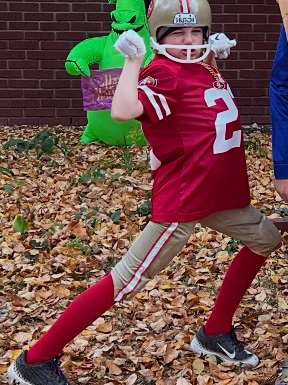 Kids Padded football costume Pants in gold